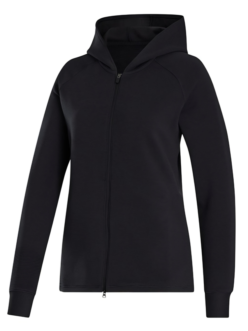 FJ Women's Black Zip-Up Quilted Hooded Sweatshirt- NWT